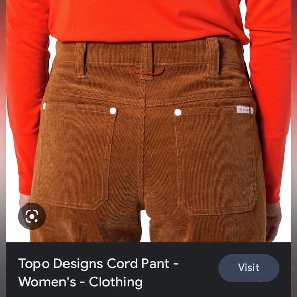 Topo Designs Corduroy Pant WOMENS size 4 - Picture 4 of 6
